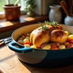Pintade en cocotte : une recette simple et gourmande à la crème onctueuse