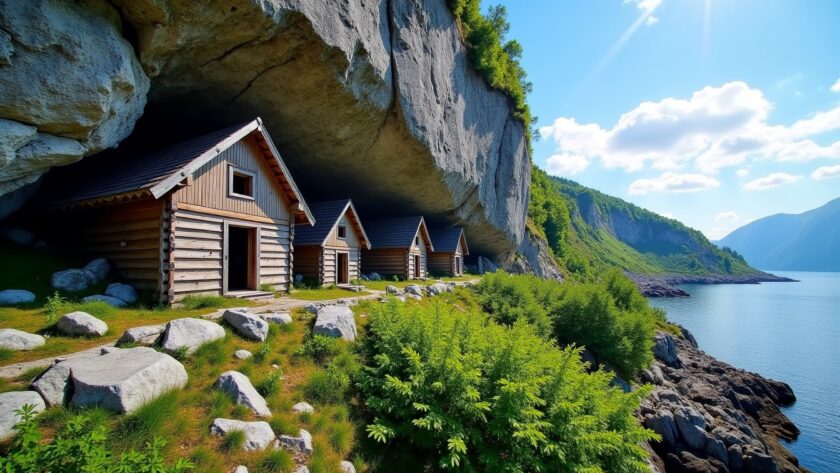 Découverte des maisons troglodytes d'Helleren au Jøssingfjord : une randonnée au cœur de la nature sauvage