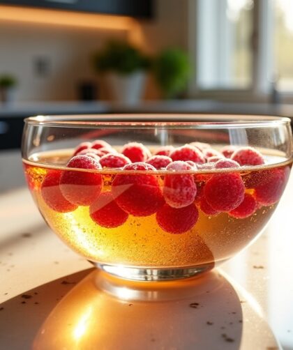 Recette rapide : Soupe pétillante au champagne et fruits rouges surgelés