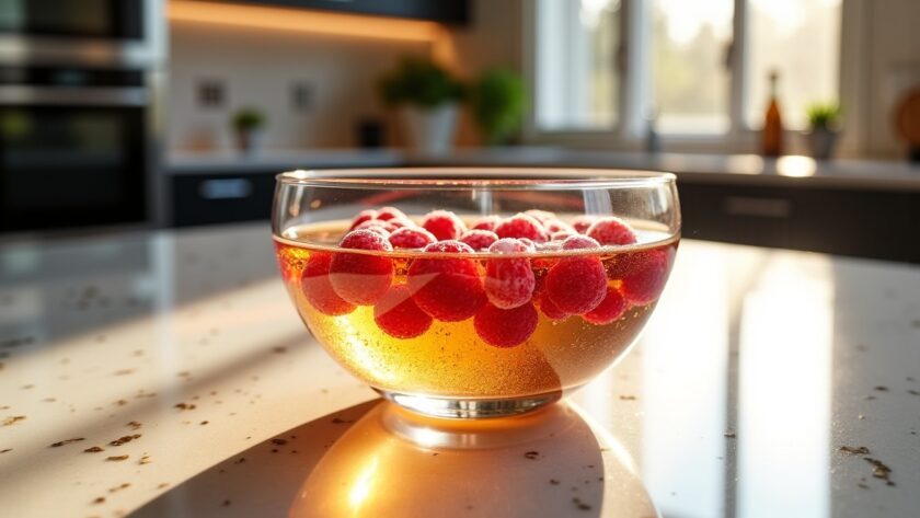Recette rapide : Soupe pétillante au champagne et fruits rouges surgelés